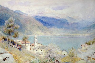 Escena del lago de Albert Goodwin